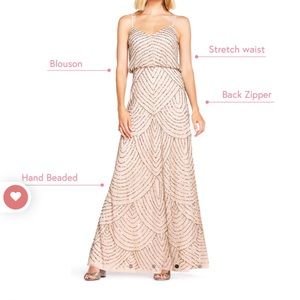 Adrianna Papell art deco beaded blouson dress